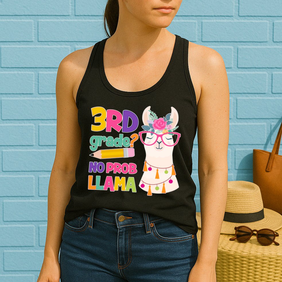 3rd Grade? No Prob Llama Womens Tank Top