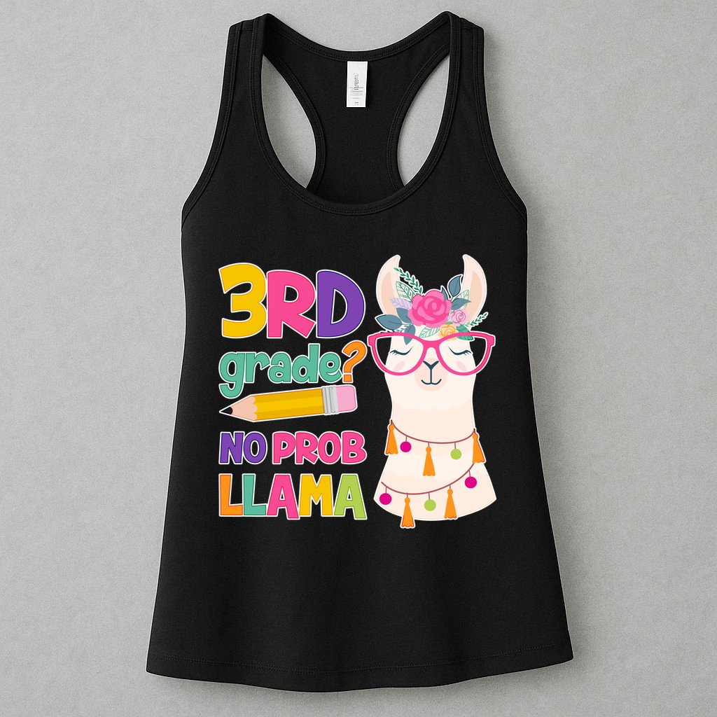 3rd Grade? No Prob Llama Womens Tank Top
