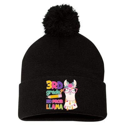 3rd Grade? No Prob Llama Pom Pom 12in Knit Beanie