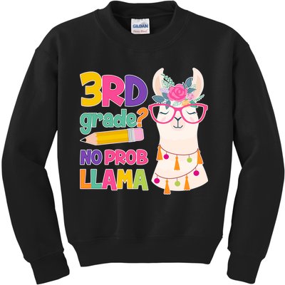 3rd Grade? No Prob Llama Kids Sweatshirt