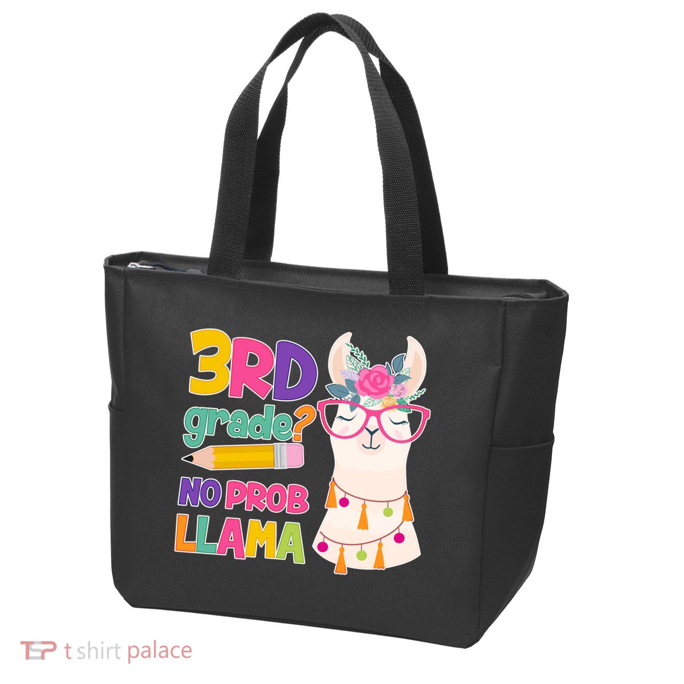 3rd Grade? No Prob Llama Zip Tote Bag