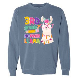 3rd Grade? No Prob Llama Garment-Dyed Sweatshirt