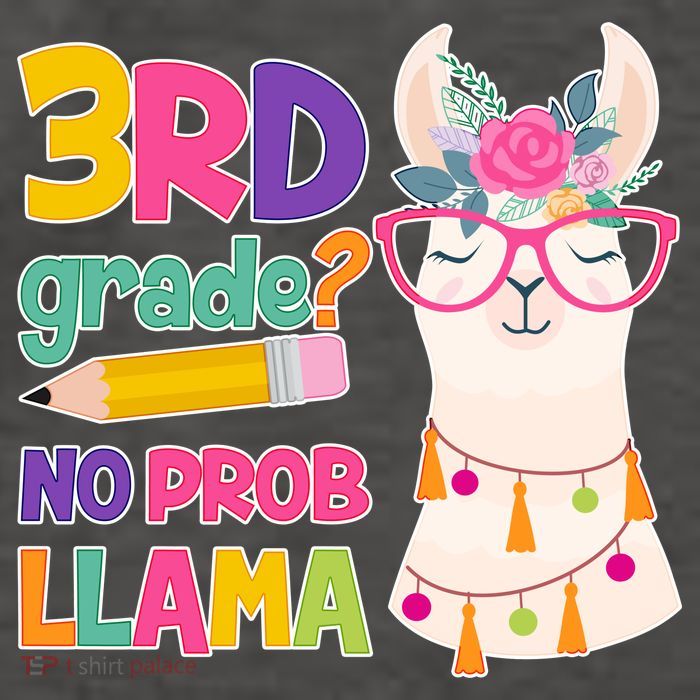 3rd Grade? No Prob Llama Vector Backpack