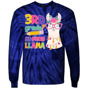 3rd Grade? No Prob Llama Tie-Dye Long Sleeve Shirt