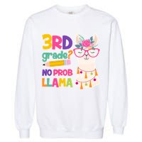3rd Grade? No Prob Llama Garment-Dyed Sweatshirt