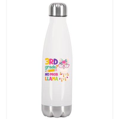 3rd Grade? No Prob Llama Stainless Steel Insulated Water Bottle