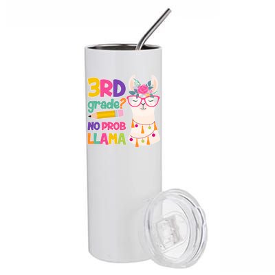 3rd Grade? No Prob Llama Stainless Steel Tumbler