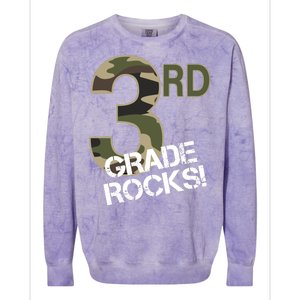 3rd Grade Rocks Camo Colorblast Crewneck Sweatshirt