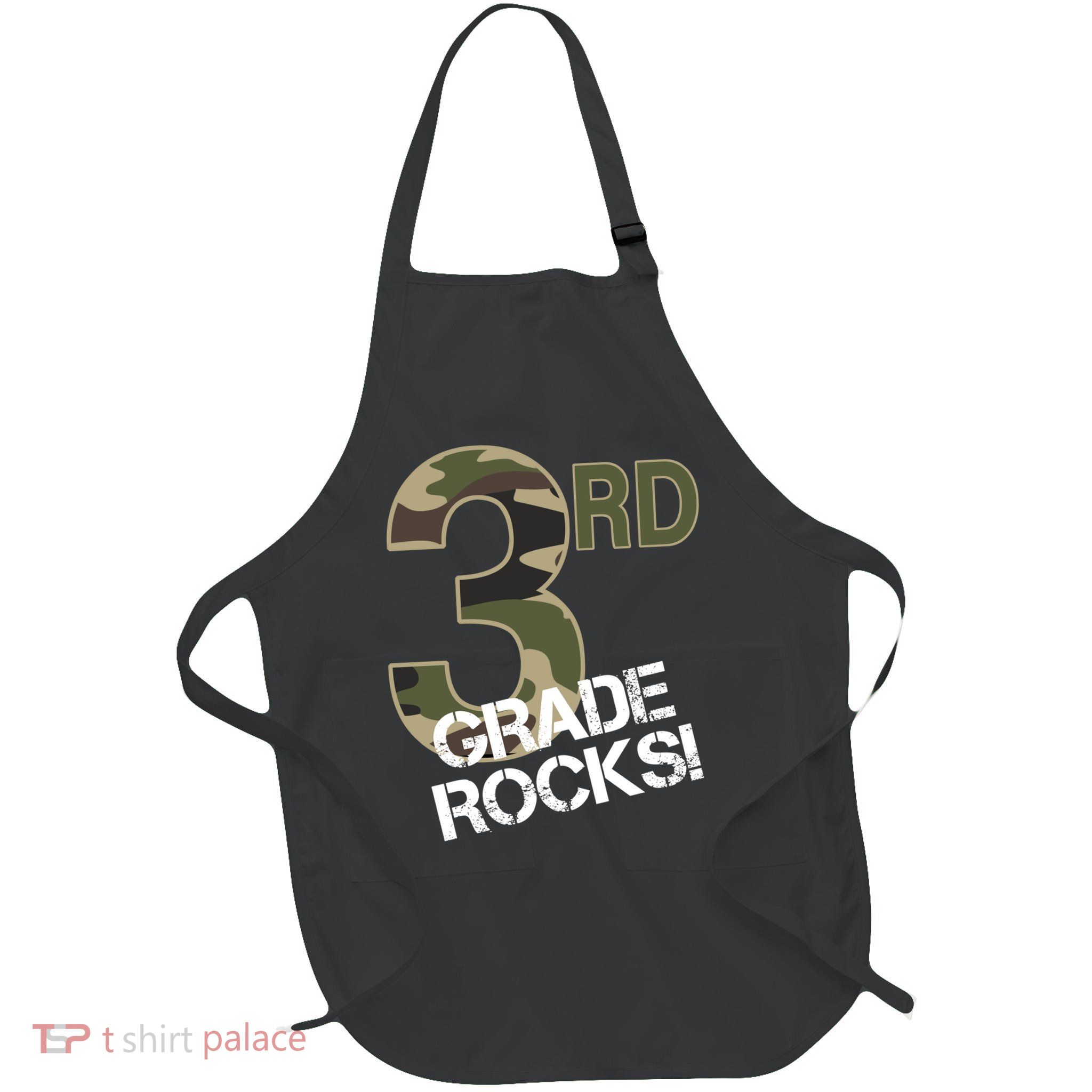 3rd Grade Rocks Camo Apron