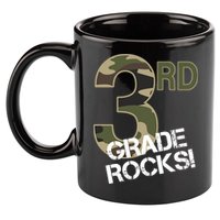 3rd Grade Rocks Camo 11oz C Handle Ceramic Mug
