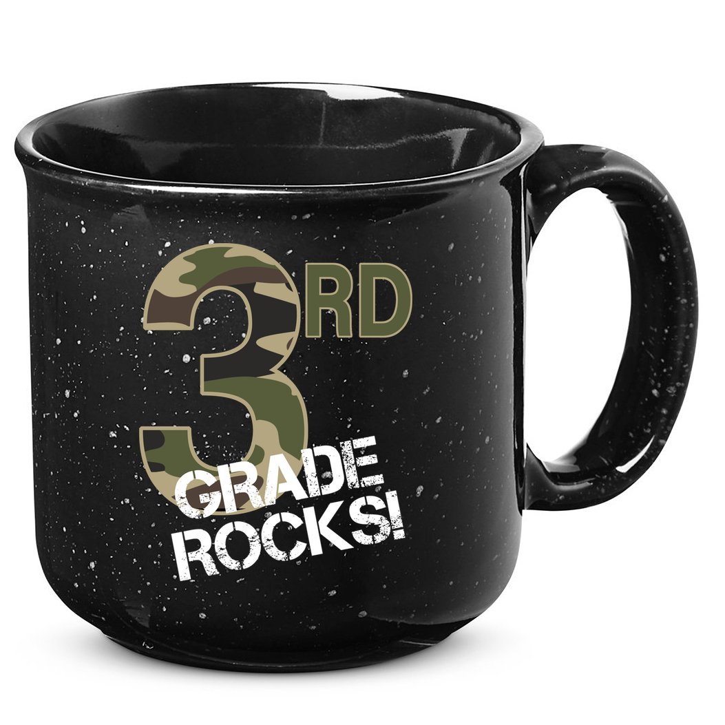 3rd Grade Rocks Camo 15oz Campfire Ceramic Mug