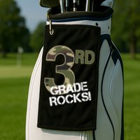 3rd Grade Rocks Camo Golf Towel