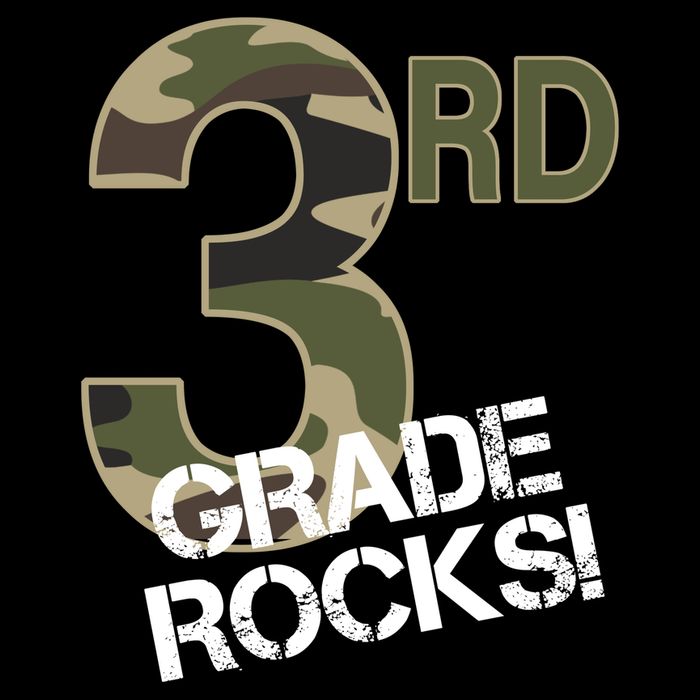 3rd Grade Rocks Camo Women's Crop Top Tee