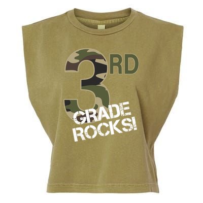 3rd Grade Rocks Camo Garment-Dyed Women's Muscle Tee