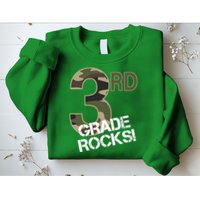 3rd Grade Rocks Camo Sweatshirt