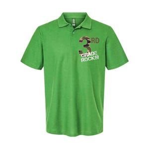 3rd Grade Rocks Camo Softstyle Adult Sport Polo