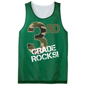 3rd Grade Rocks Camo Mesh Reversible Basketball Jersey Tank