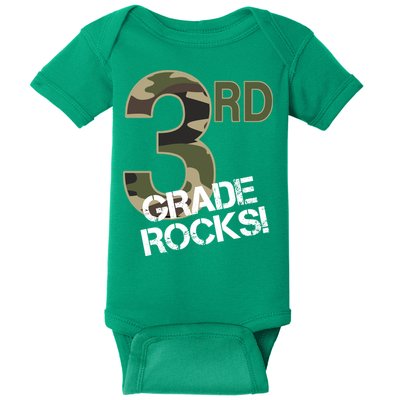 3rd Grade Rocks Camo Baby Bodysuit