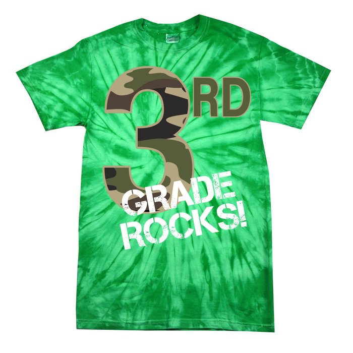 3rd Grade Rocks Camo Tie-Dye T-Shirt