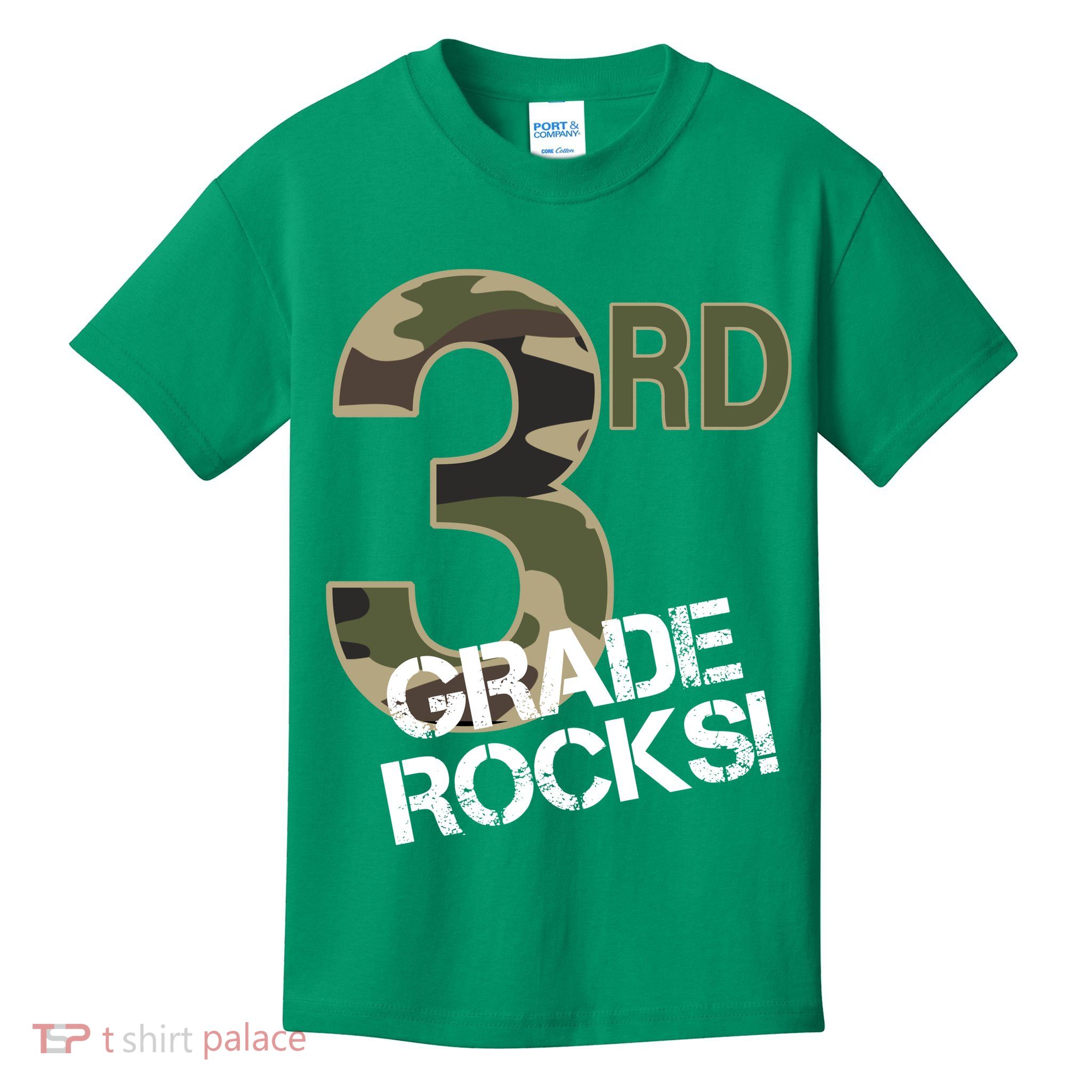 3rd Grade Rocks Camo Kids T-Shirt