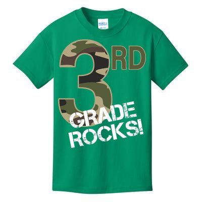 3rd Grade Rocks Camo Kids T-Shirt