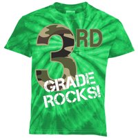 3rd Grade Rocks Camo Kids Tie-Dye T-Shirt