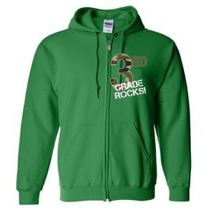 3rd Grade Rocks Camo Full Zip Hoodie