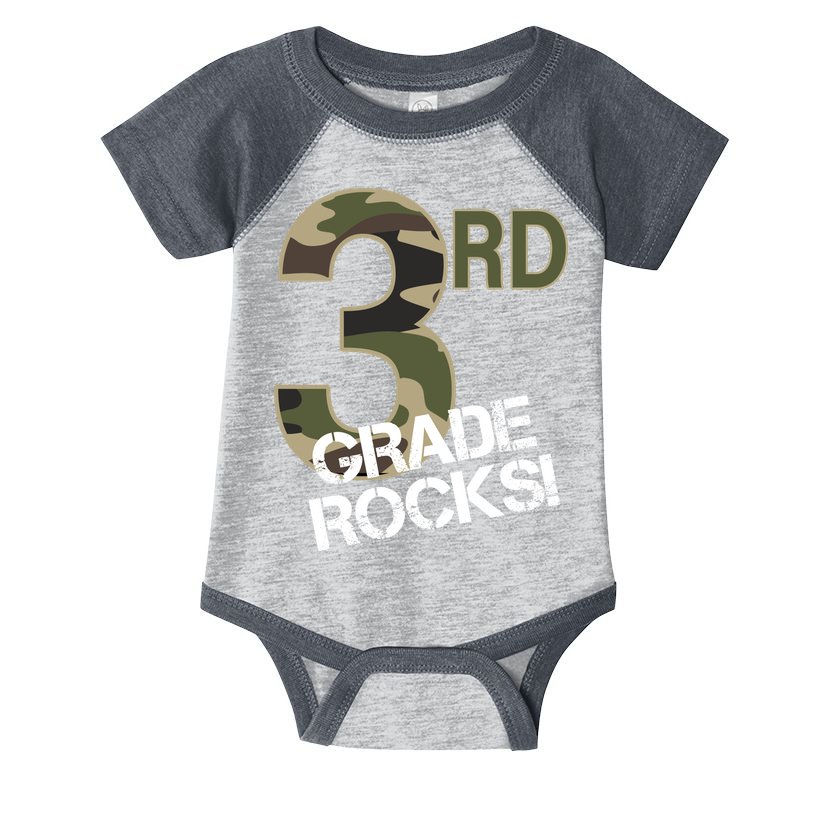 3rd Grade Rocks Camo Infant Baby Jersey Bodysuit