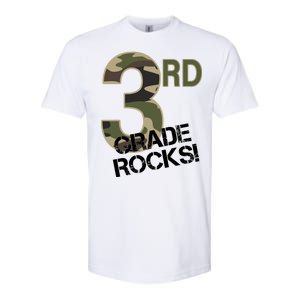 3rd Grade Rocks Camo Softstyle CVC T-Shirt