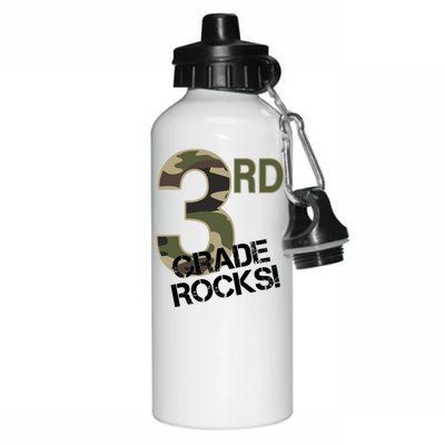 3rd Grade Rocks Camo Aluminum Water Bottle