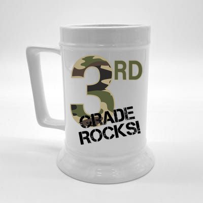 3rd Grade Rocks Camo Beer Stein