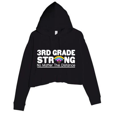 3rd Grade Strong No Matter The Distance Crop Fleece Hoodie