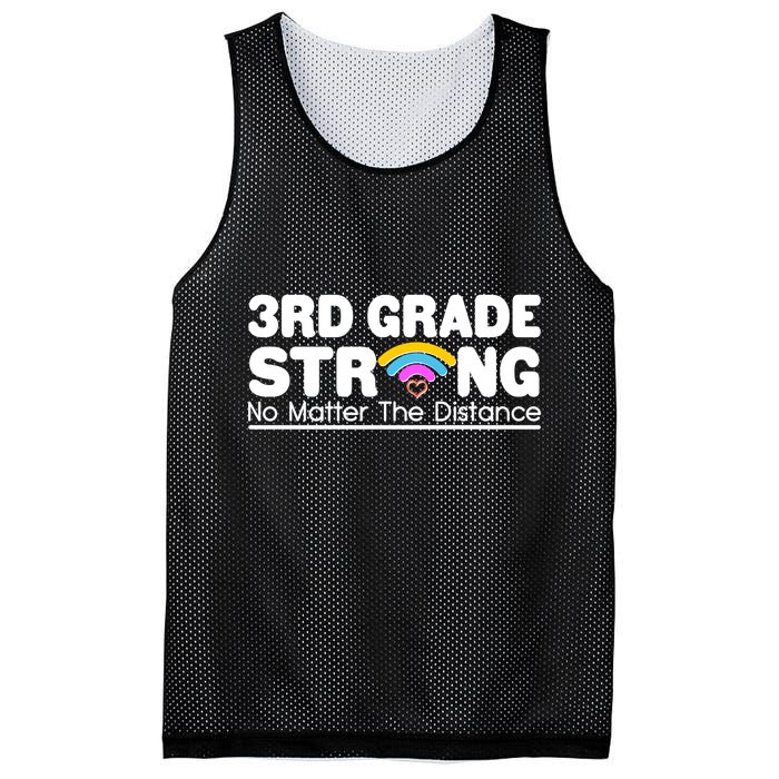 3rd Grade Strong No Matter The Distance Mesh Reversible Basketball Jersey Tank