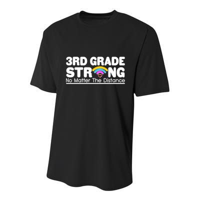 3rd Grade Strong No Matter The Distance Youth Performance Sprint T-Shirt