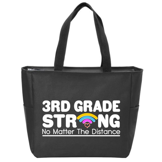 3rd Grade Strong No Matter The Distance Zip Tote Bag