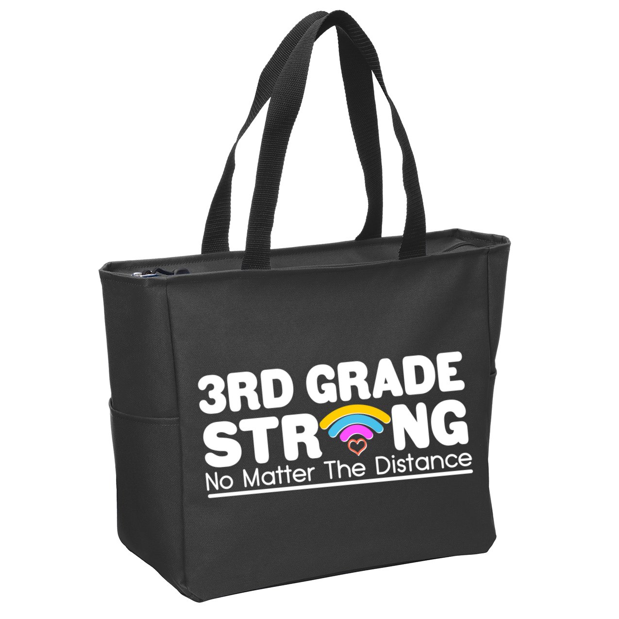 3rd Grade Strong No Matter The Distance Zip Tote Bag