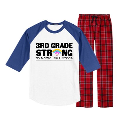 3rd Grade Strong No Matter The Distance Raglan Sleeve Pajama Set