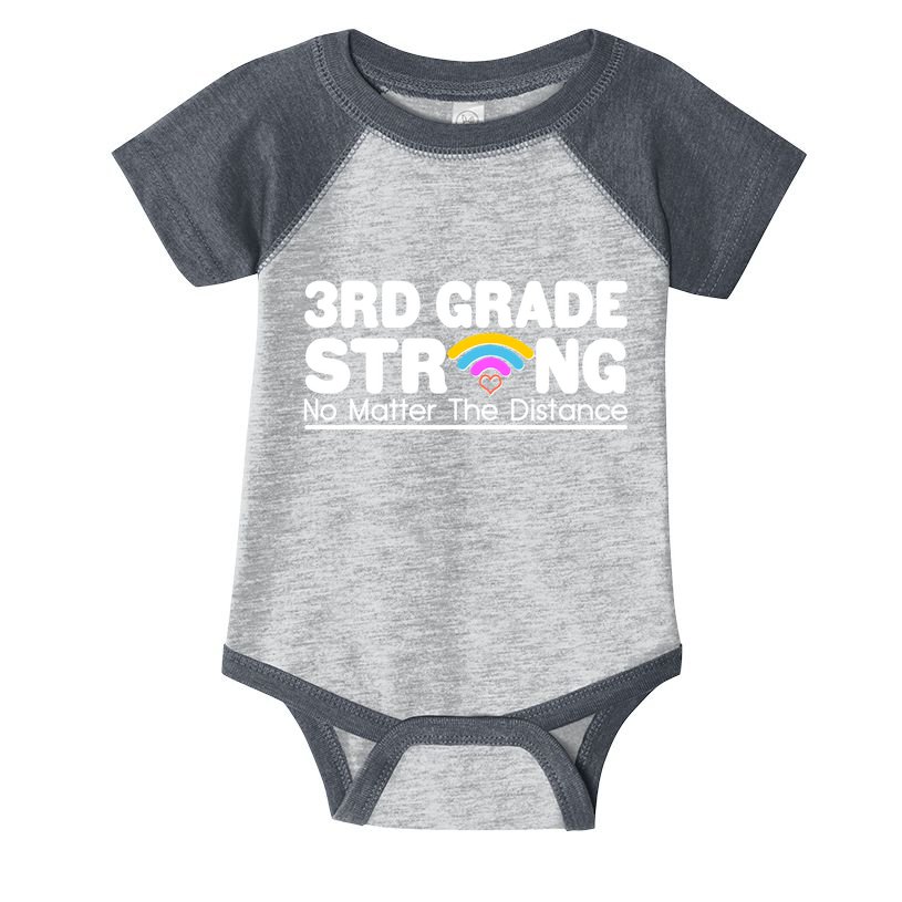 3rd Grade Strong No Matter The Distance Infant Baby Jersey Bodysuit