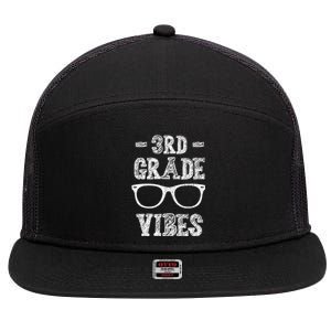 3rd Grade Vibes 7 Panel Mesh Trucker Snapback Hat