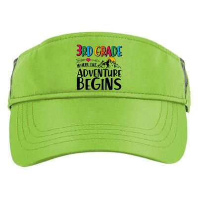 3rd Grade Where The Adventure Begins Adult Drive Performance Visor