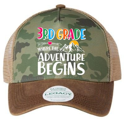 3rd Grade Where The Adventure Begins Legacy Tie Dye Trucker Hat