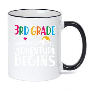 3rd Grade Where The Adventure Begins 11oz Black Color Changing Mug