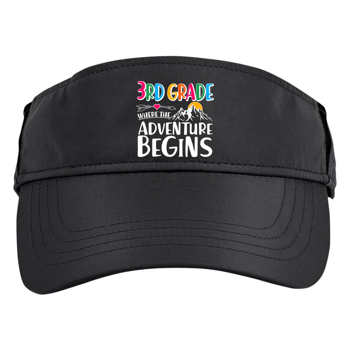 3rd Grade Where The Adventure Begins Adult Drive Performance Visor
