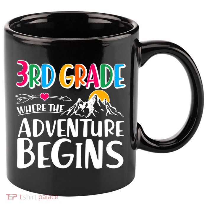 3rd Grade Where The Adventure Begins 11oz C Handle Ceramic Mug
