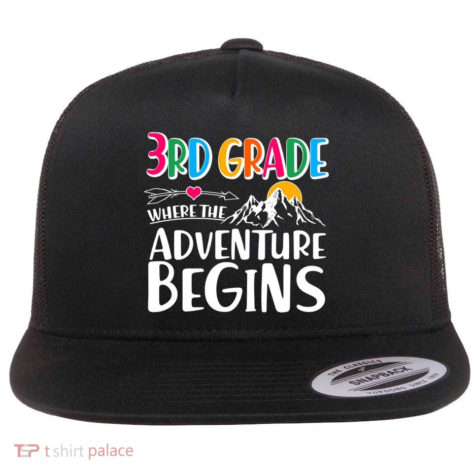 3rd Grade Where The Adventure Begins Flatbill Hat