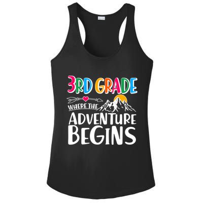 3rd Grade Where The Adventure Begins Ladies PosiCharge Competitor Racerback Tank