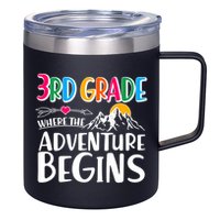 3rd Grade Where The Adventure Begins 12oz Stainless Steel Coffee Mug