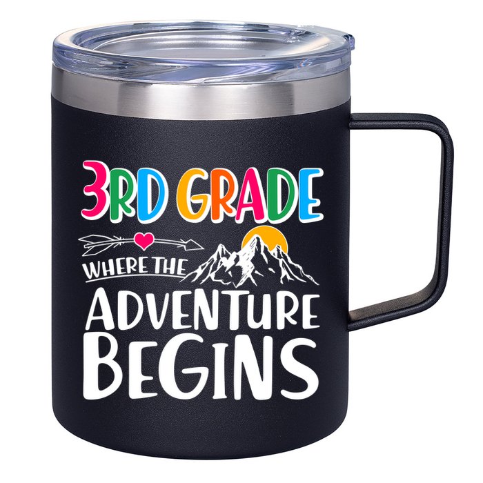 3rd Grade Where The Adventure Begins 12oz Stainless Steel Coffee Mug