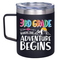 3rd Grade Where The Adventure Begins 12oz Stainless Steel Coffee Mug