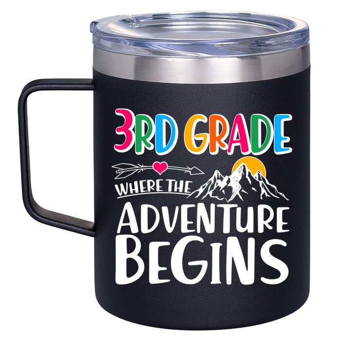 3rd Grade Where The Adventure Begins 12oz Stainless Steel Coffee Mug